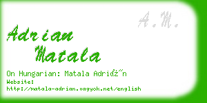 adrian matala business card